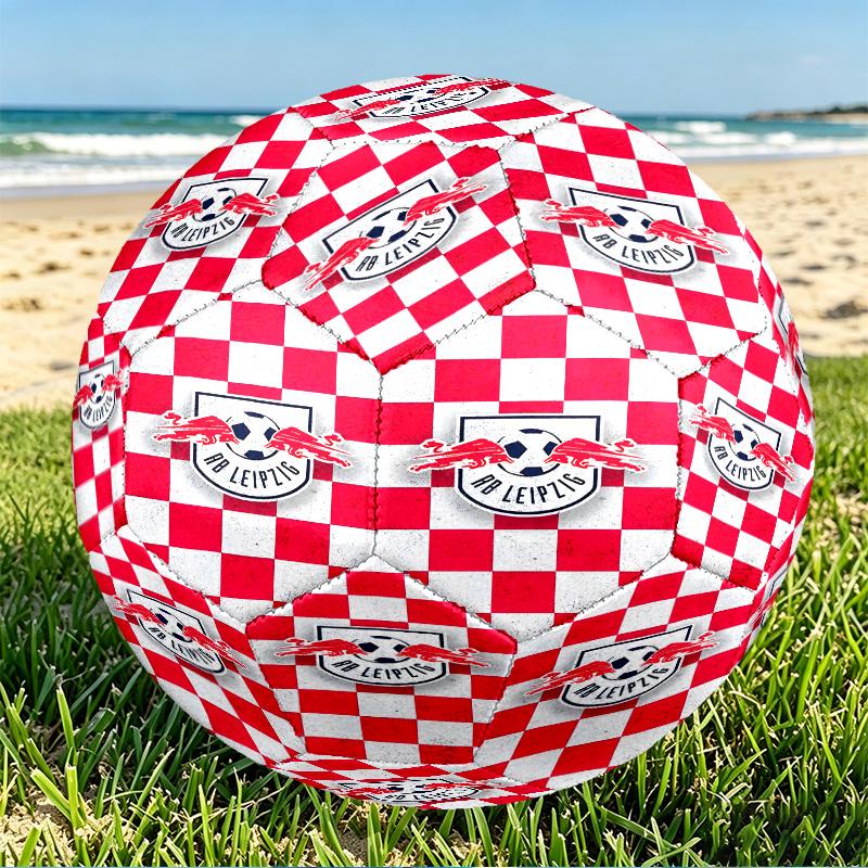 RB Leipzig Print Size 5 Soccer Ball, PU Wear Resistant Football for Match Training and Daily Practice, Birthday Gift for Soccer Fans