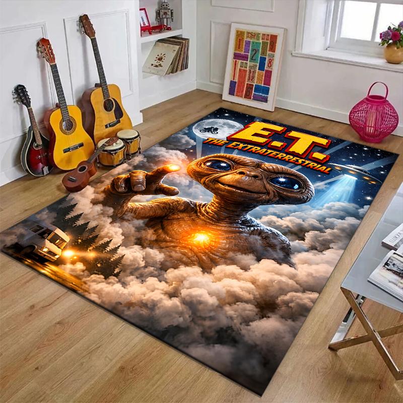 1pc E-ET2 Design Printed Area Rug Carpet for Bedroom Living Room Home Decor Rugs Mat Non Slip Mat Rug for Bedside