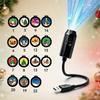 Рождественский проектор 10 шт. узоров, регулируемый, USB, ночник для Хэллоуина, атмосфера, лампа, декор потолка комнаты