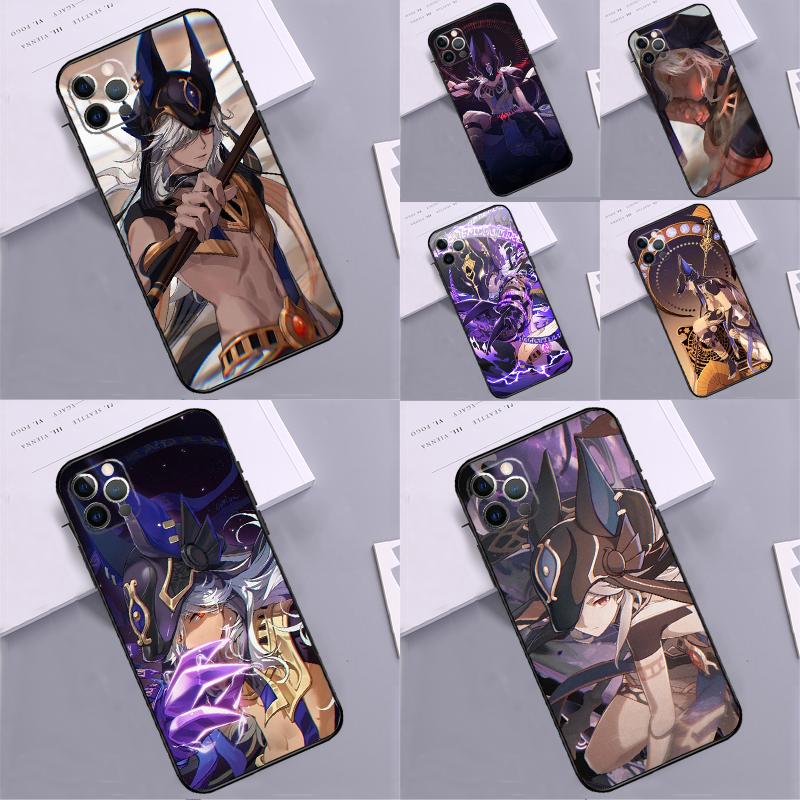 Genshin Impact Cyno Bumper Case For iPhone 16 15 14 Pro Max 11 12 13 Pro Max Mini XR 16e 16 15 Plus Phone Cover