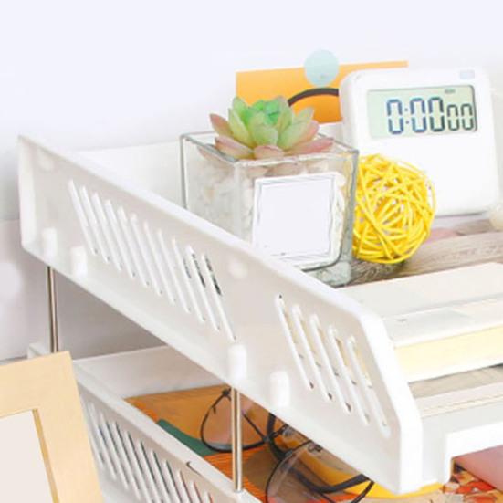 3 Tier Stackable Letter Tray Desk Paper Organizer Plastic File Document Storage Rack for Home Office School