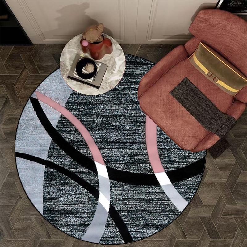 Современный Простой Круглый Ковер Гостиная Коврик для Дивана Легко Чистить Большой Декор для Спальни Домашние Ковры Моющиеся Кофейные Столики Напольный Коврик