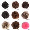 Messy Scrunchies Synthetic Hair Bun With Elastic Band Natural Fake Hair Tie Pieces Ponytail Colored Black Purple Pink Green Gray For Woman Chignon