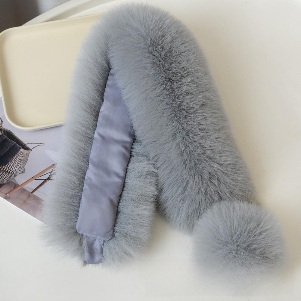 Thickened Imitation Fur Scarf Magnetic Cross Neck Warmer Gifts Plush Scarf Girl