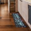 Star Patterned Laundry Room Rug, Long Flannel Floor Mat, Non-Slip Washable Soft Carpet for Kitchen Mudroom, Home Decor, 1PC