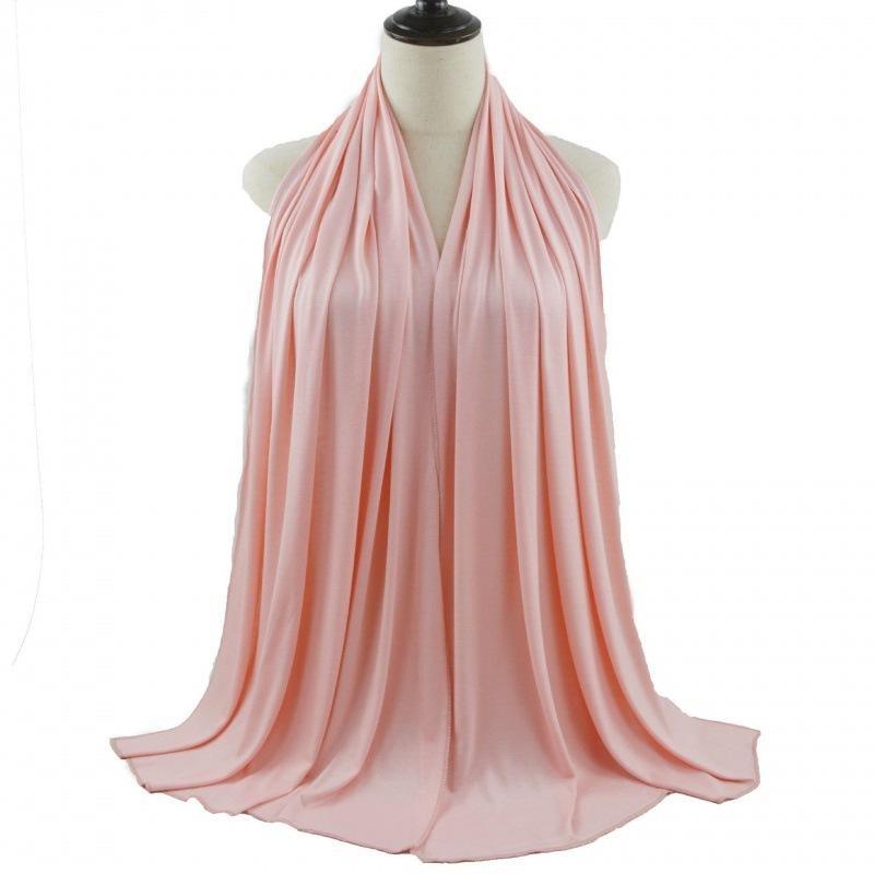 Women Modal Scarf Fashion Cotton Texture Green Red Purple Simple Solid Color Blue Khaki Scarf Long Muslim African Shawl Plain Soft Headscarf Tie