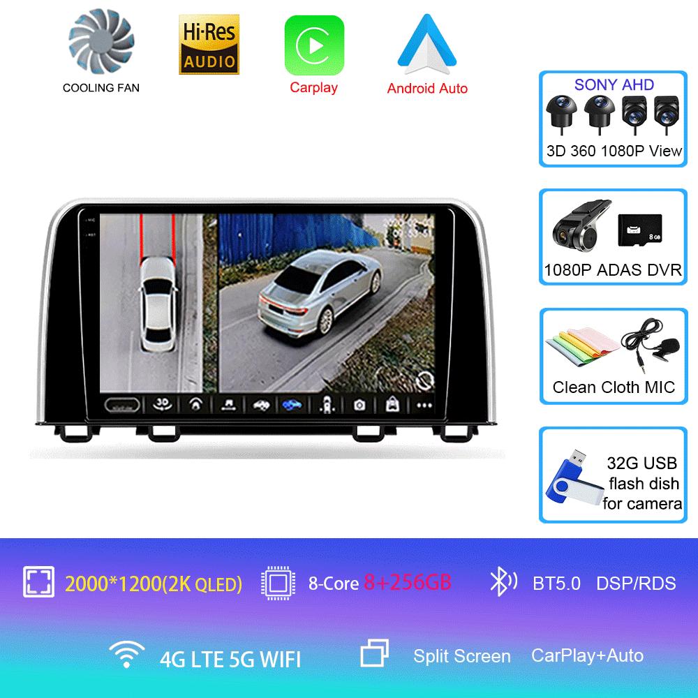 Android 14 Car Radio For Honda CRV CR-V 5 RT RW 2017 - 2022 Multimedia Video Player Navigation stereo GPS No 2din 2 din dvd