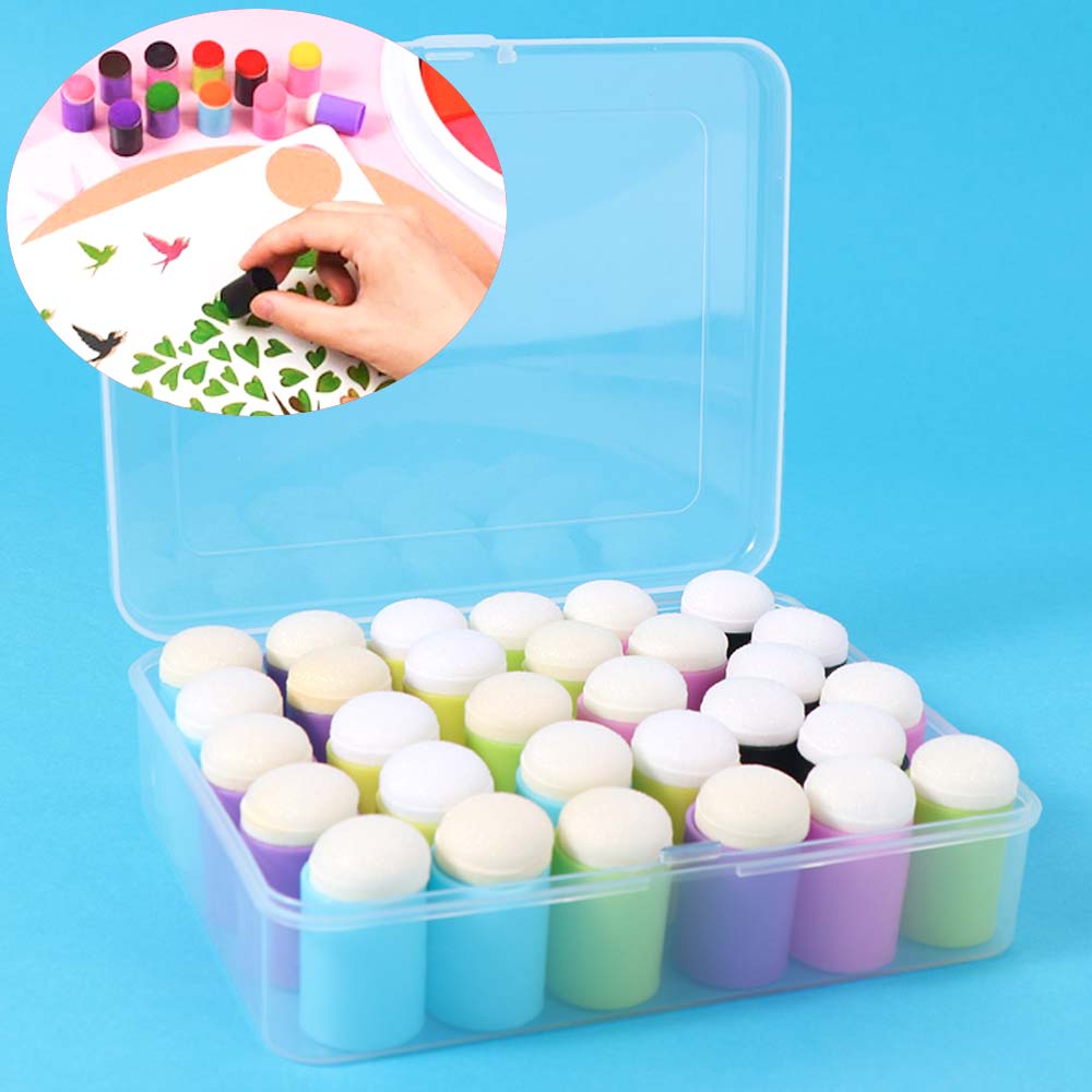 30pcs DIY Dauber Sponge Inking Staining Painting Finger Cot Finger Painting Sponge  Art Supply