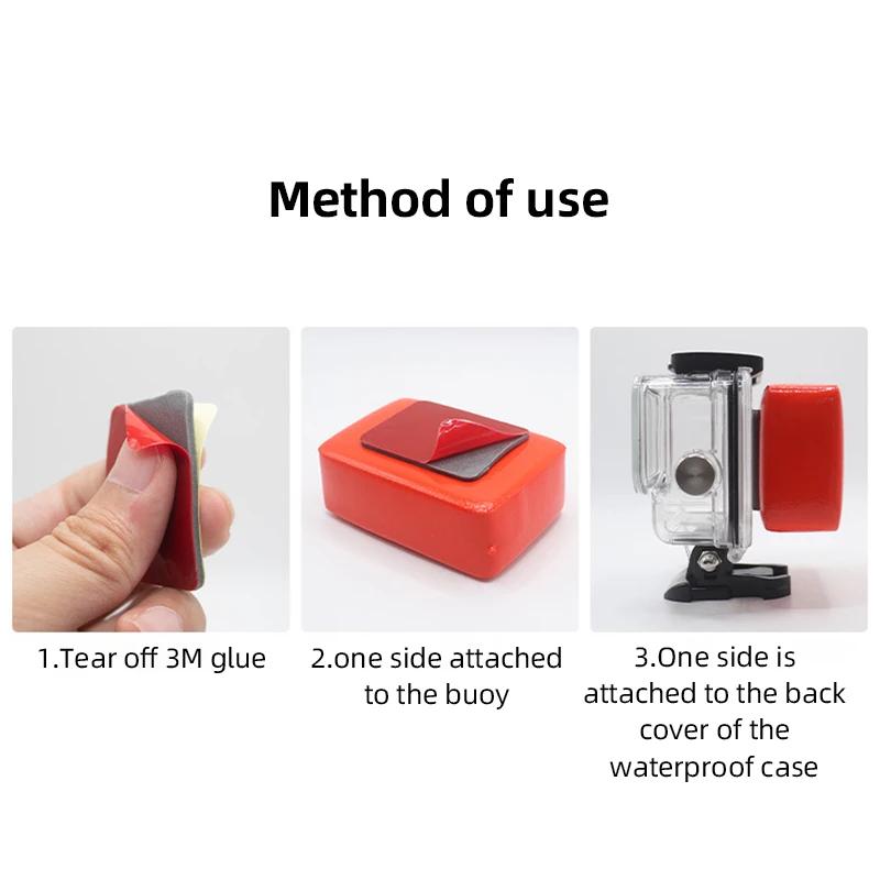 Float Sponge with 3M Adhesive Anti Sink For GoPro Hero 12 11 10 9 8 7 6 SJCAM Insta360 X2 X3 DJI Osmo Action Camera Accessories