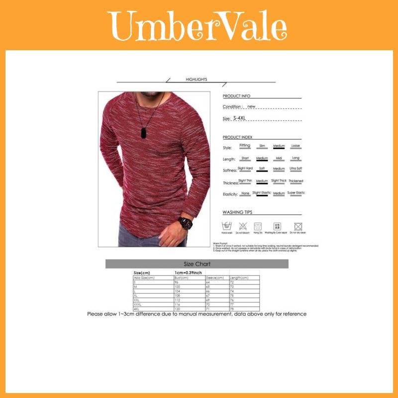 Mens Long Sleeve Oneck Tshirt With Unique Pattern And Comfortable Fit In Multiple Colors