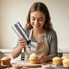 Professional 304 Stainless Steel Whipped Cream Dispenser 500ml, Leak-Free Whipped Cream Maker, Whip Cream Canister with 3 Decorating Nozzles &