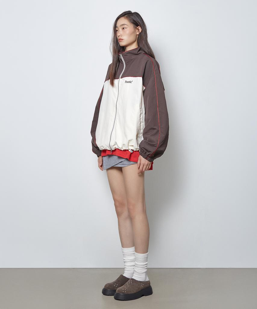 FRANTICSERVICE Classic Trimmed Windbreaker - Brown