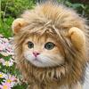 Lion Headgear for Small To Large Cat Funny & Cute Cat Hat Photo Best Match Props Halloween Decor Xmas Gift for Cat Kitty