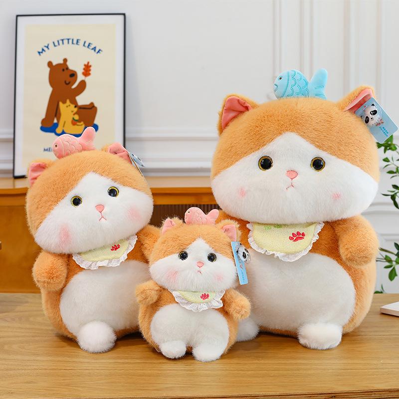 Милая жадная кошка кукла мультяшная маленькая рыбка кошка плюшевая игрушка кукла детская тряпичная кукла подарок на день рождения