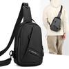 Men's Lightweight Waterproof Chest Bag - Sporty USB Charging Sling with Multi-Pockets (Durable & Hands-Free for Outdoor Activities)