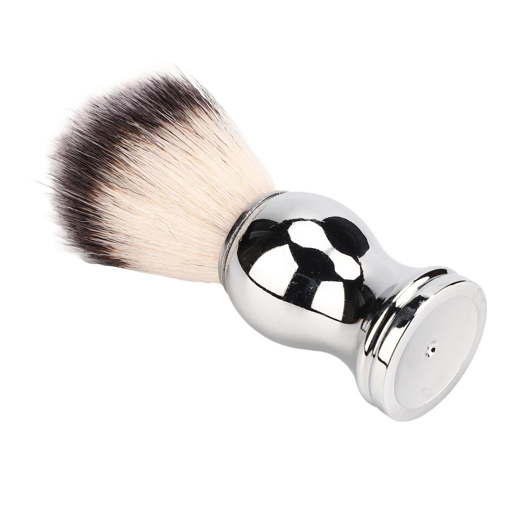 Shaving Brush Strong Cleaning Force Soft Premium Bristles Soft Hand Crafted Shaving Brush with Silver Handle for Home Salons