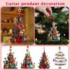 2D Акриловая Гитара Украшение на елку, Украшение для дома, Рождественские украшения
