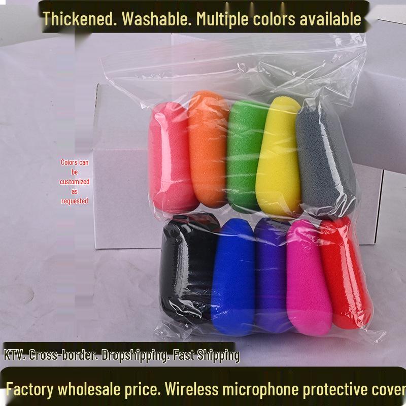 High-Quality Washable KTV Mic Cover: Thick Sponge, Reusable, Home Use