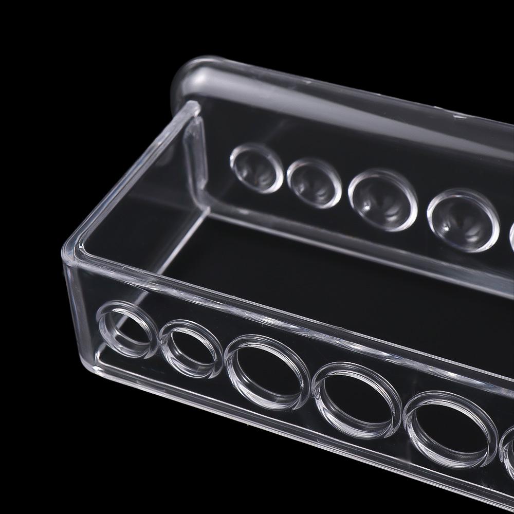 Plastic Transparent Clear 6 Holes Test Tube Stand Burette Shelf Test Tube Rack Test Tube Holder