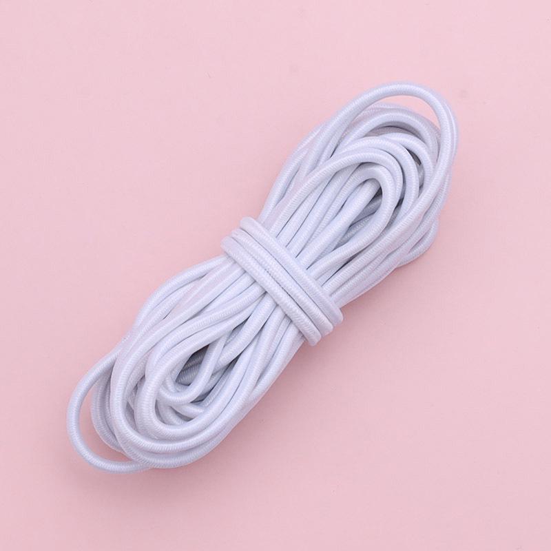 Colorful Round Elastic Cord for Hoodie and Pant Cuffs, Waist Drawstring, High-Elasticity Rubber Latex Thread Elastic Band