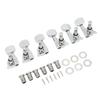 Small Square Fully Enclosed Locking Tuners 3L 3R Metal String Tuning Pegs Guitar Accessories Silver
