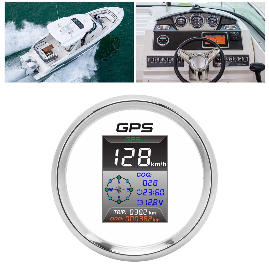 85 мм Цифровой GPS Спидометр Узлы Мили в Час Светодиодная Подсветка Противотуманный IP67 Водонепроницаемый для 9-32 В Лодки Яхты Автомобиля Мотоцикла