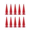 10 Pcs Metal Spike Rivets and Studs Screw Back for DIY Leather Craft (Red)