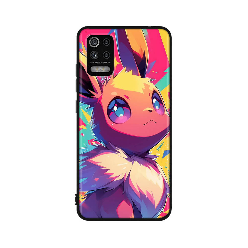 Чехол CT55 Eevee Pokemon для iPhone 16 15 Plus 14 13 12 11 Pro 8 7 6S 6 SE 5S X XR XS Max Realme C30 C33 C31 9I Huawei P30 черный мягкий чехол