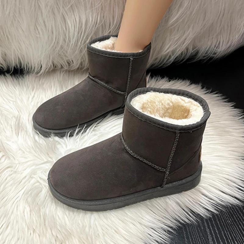 Новый стиль роскошные кожаные классические женские зимние ботинки женские ботильоны из коровьей кожи больших размеров зимняя женская обувь Zapatos Mujer