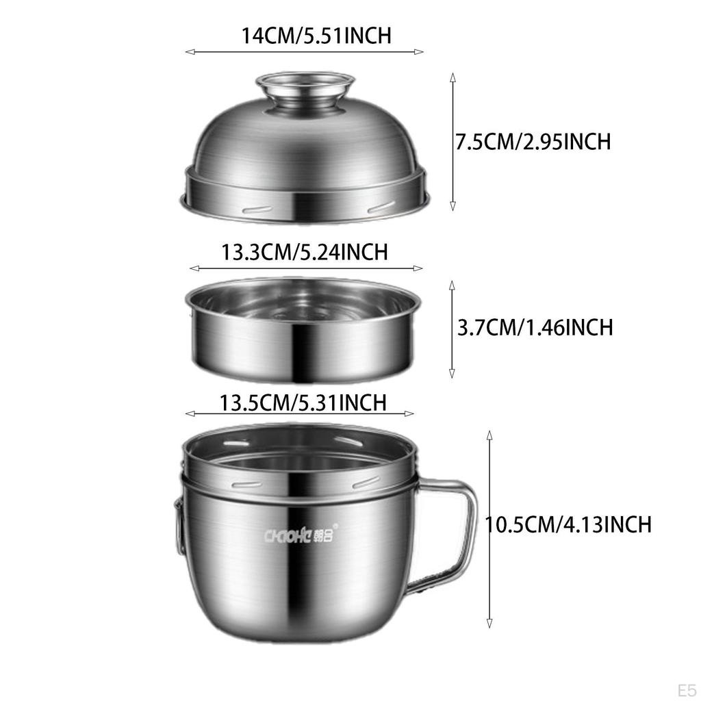 Рамен Миска с крышкой Подарочная лапшеварка Контейнер для офиса, колледжа, путешествий