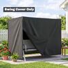 220 X 125cm Three Seater Swing Chair Protective Cover   Black