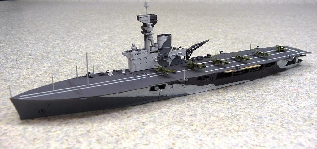 Aoshima Bunka Kyozai Серия Waterline Авианосец Королевского Флота HMS Hermes Битва у Цейлона в Индийском океане Пластиковая модель 1/700