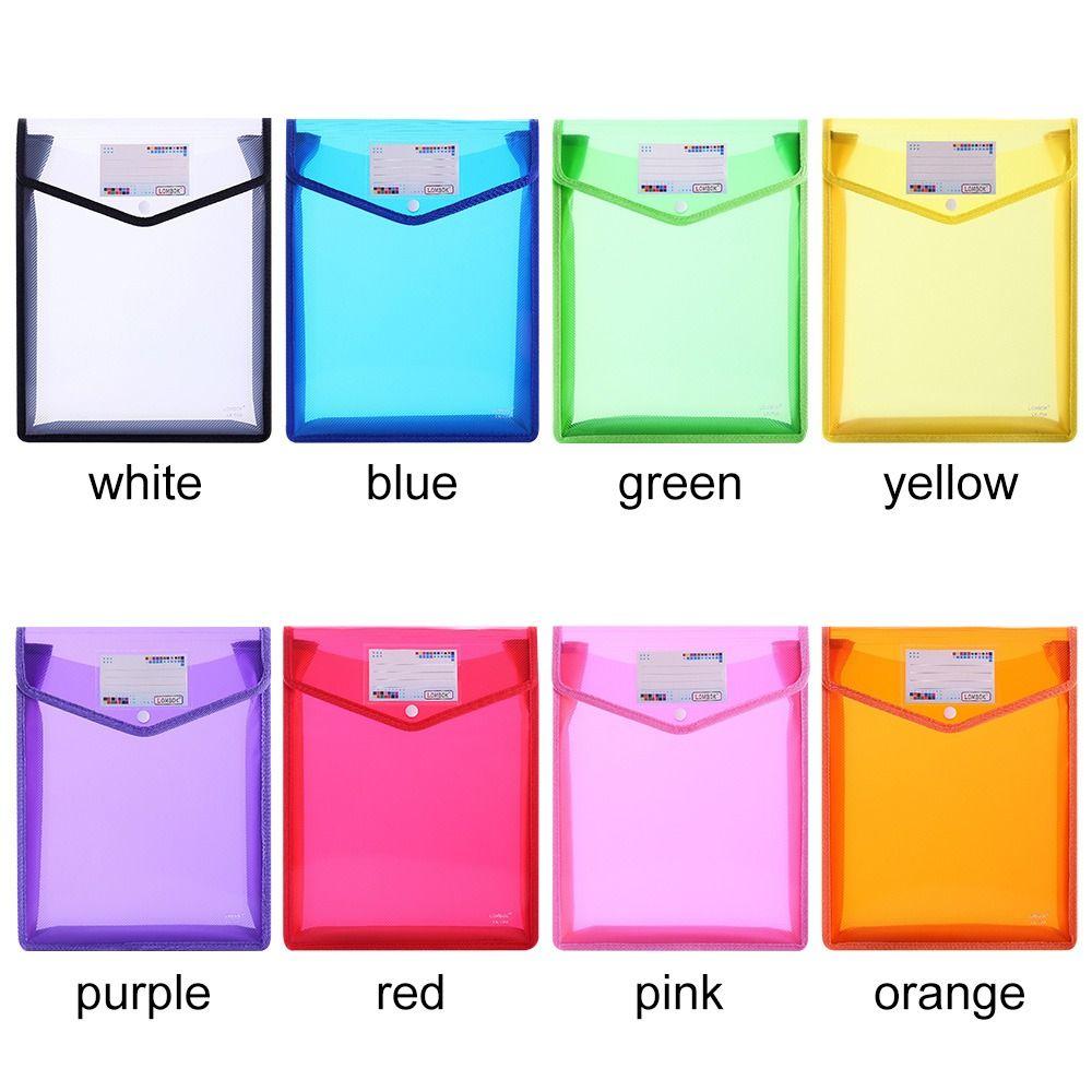 Large Capacity Waterproof PVC Bag Envelope Folder File Organizer A4 File Folders Document Bag