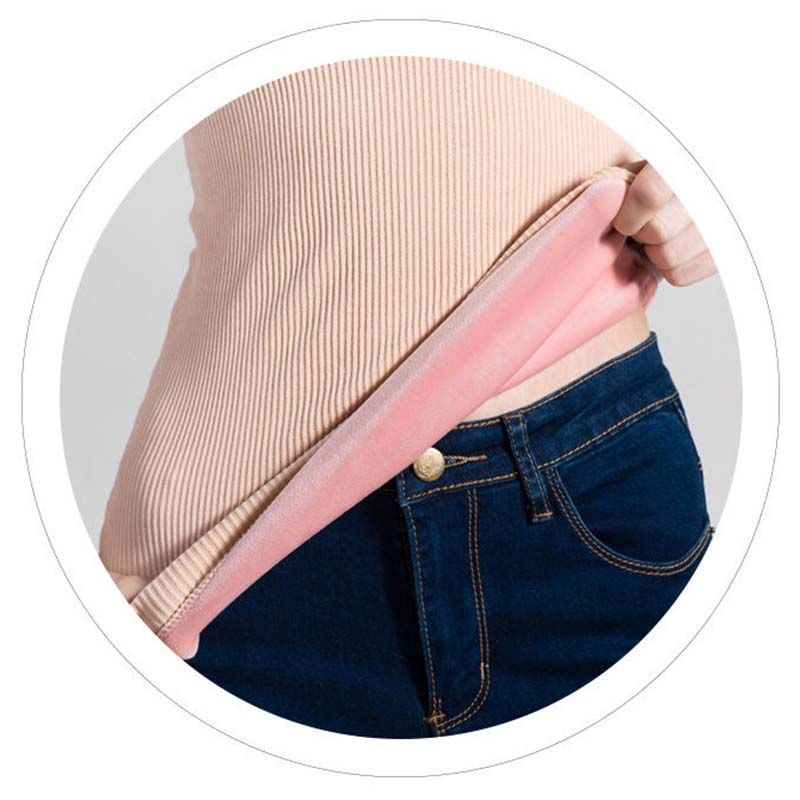 Thermal Undershirt Female Thickened Padded Fit Slim Winter Undershirt Sling Bottoming Shirt Chest Warm Underwear V-neck