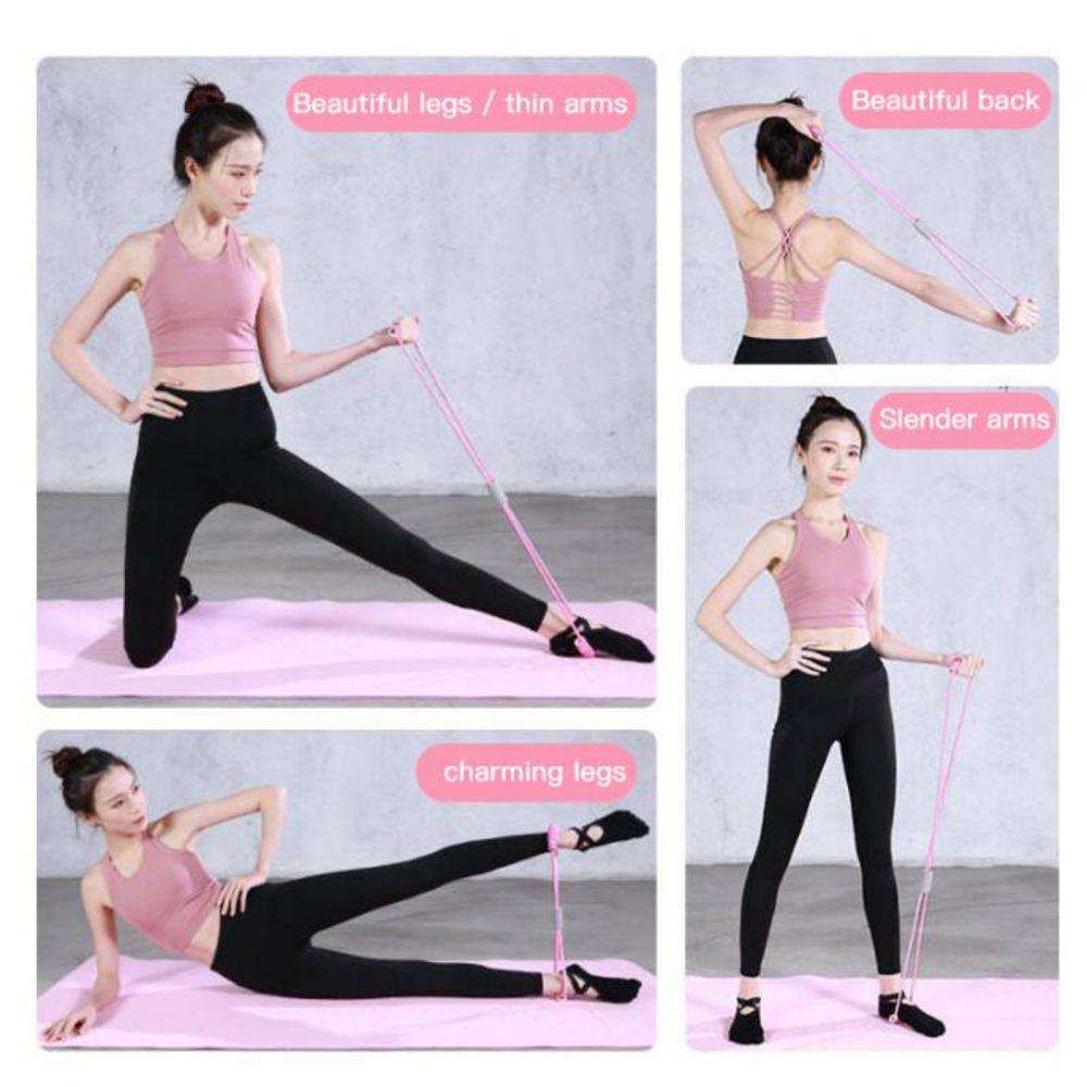Exercise Training Expander Arm Strength Pull Rope Yoga Band Resistance Bands 8 Word Chest Expander