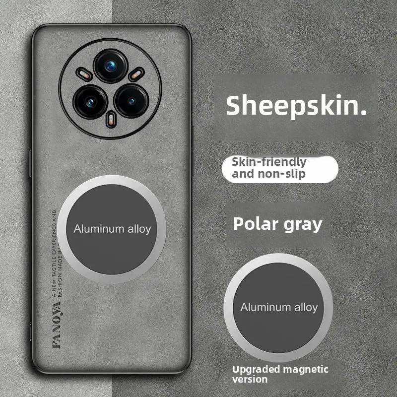 Кожаный Металлический Магнитный Чехол-Держатель для Автомобиля Для Realme 14 Pro Plus 13 12 C75 C65 NOE7 GT7 Pro 5G PU+TPU Ретро Защитная Крышка