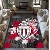 Футбольный ковер Monaco FC с футбольным узором, мягкий ковер для пола, нескользящий ковер для помещений, спортивный декоративный коврик для спальни