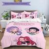 3pcs KPop Demon Hunters34 Cover Set - Personalized Name, HD Printed Bedding with 1 Cover and 2 Pillowcases - Perfect for Home Decor, Easy Care