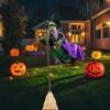 2025 Halloween Flying Witch Party Scary Flying Witch Halloween Themed Lighted Festive Props for Activities Garden Party