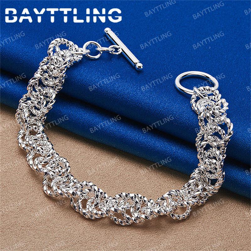 Luxury 925 Sterling Silver Women's Delicate Geometric Knot Bracelet Wedding Party Accessories Fashion Charm Jewelry