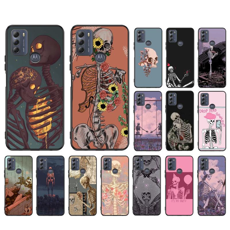 Skeleton Phone Case For Moto G84 G22 G32 G42 G52 G62 G53 G72 G60 G60S G100 G10 G20 G30 G13 G50 G 5G G Pure