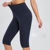 Women  Elastic High Waist 3/4 Pant Casual Active  Fit Wide Capris Leg Pants Trousers With Pockets