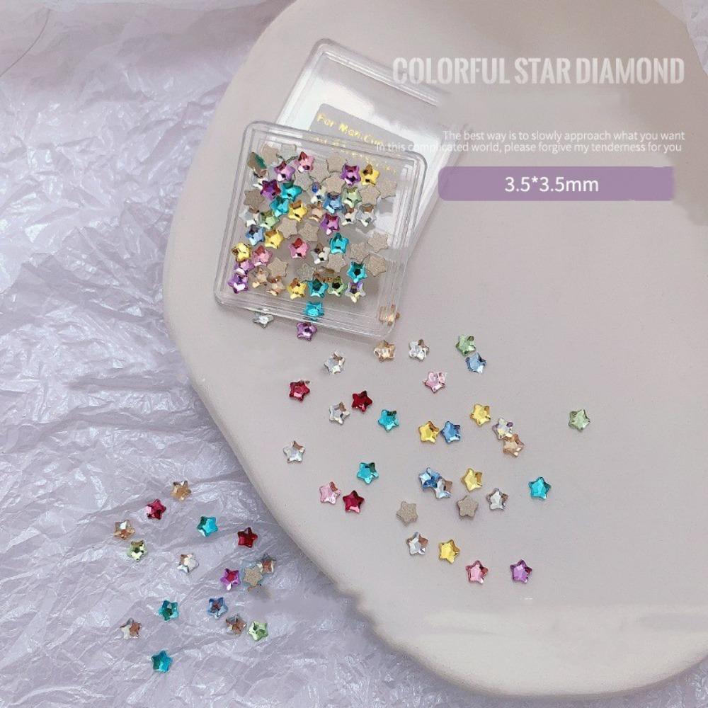 50PCS Small Peach Heart Love Heart Diamond Nail Decoration DIY Nails
