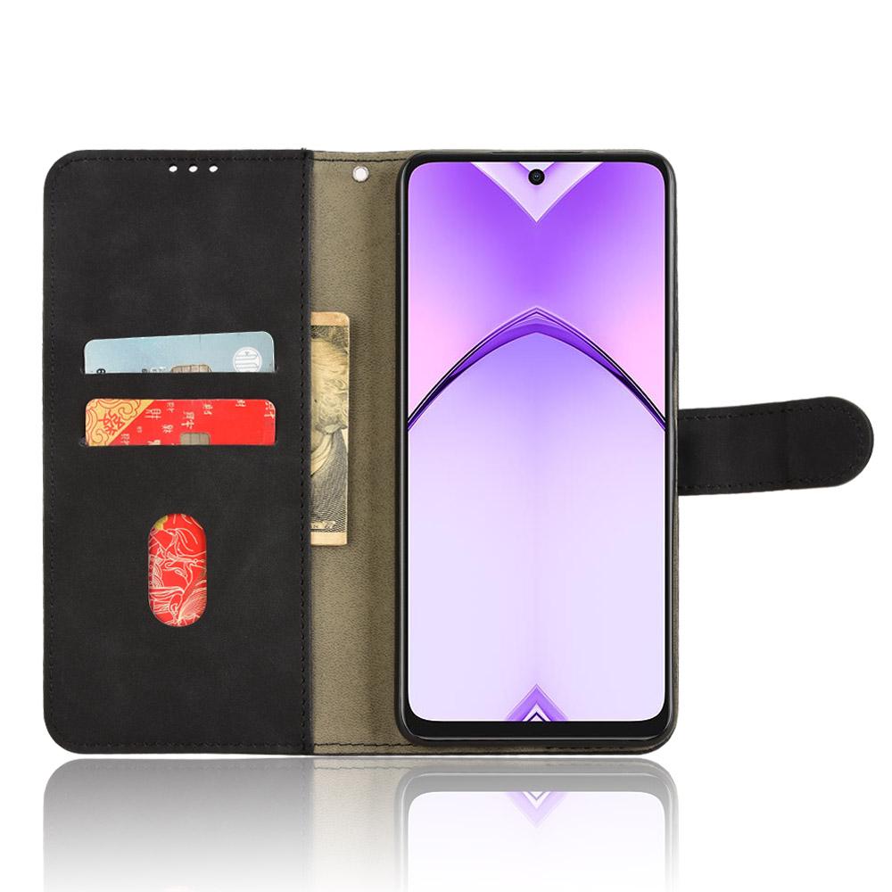 For Oppo A3x 5G Leather Case Skin-Feel Anti-Drop Wallet Flip Phone Cover