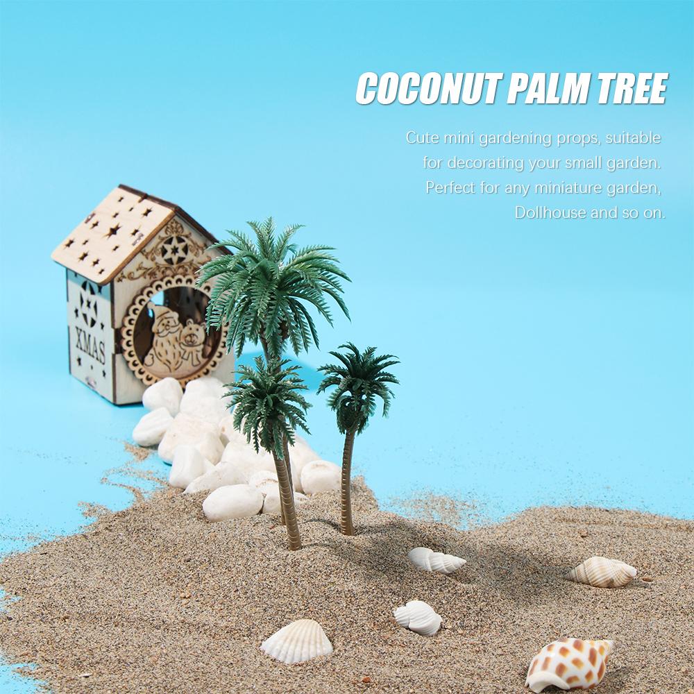 New Sand Table DIY Decor Plastic Bonsai Plant Pots model Coconut Palm Tree Craft Micro Landscape