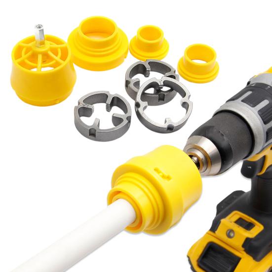 7/8Pcs/Set Electric Drill Pipe Threader Kit with 3 Die Sizes Professional Power