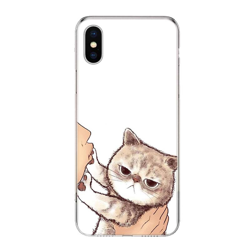 Kiss My Lovely Cat Kitten For iPhone 17 Air 16 15 14 Plus 13 Mini 12 11 Pro Max Phone Case 16E 7 Print 8 SE Fundas Cover Soft Co