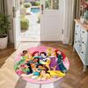 Princesses Round Area Rug Perfect for Living Rooms Balcony Game Room Dining Room Antislip Round Carpet Office home decor Birthday Christmas Gift