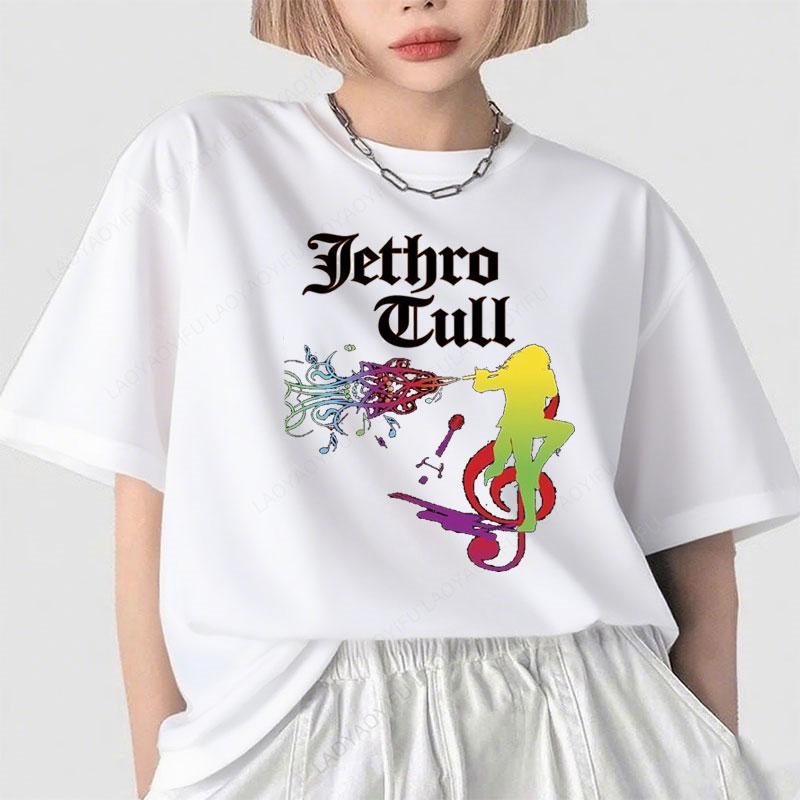 Jethro Tull Shirts Vintage Classics Rock Band Print Tee Cheap Polyester Graphic T Shirts Unisex Summer Short Sleeve Fashion Clothes