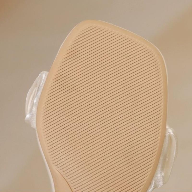 WTEMPO Брендовые летние универсальные женские босоножки A Word с бантом Mesh Fairy Thick со средним каблуком и юбкой на высоком каблуке